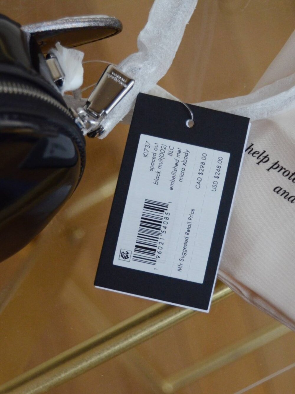 Kate Spade KI737 Spaced Out Embellished Metallic Micro Crossbody - Picture 9 of 12